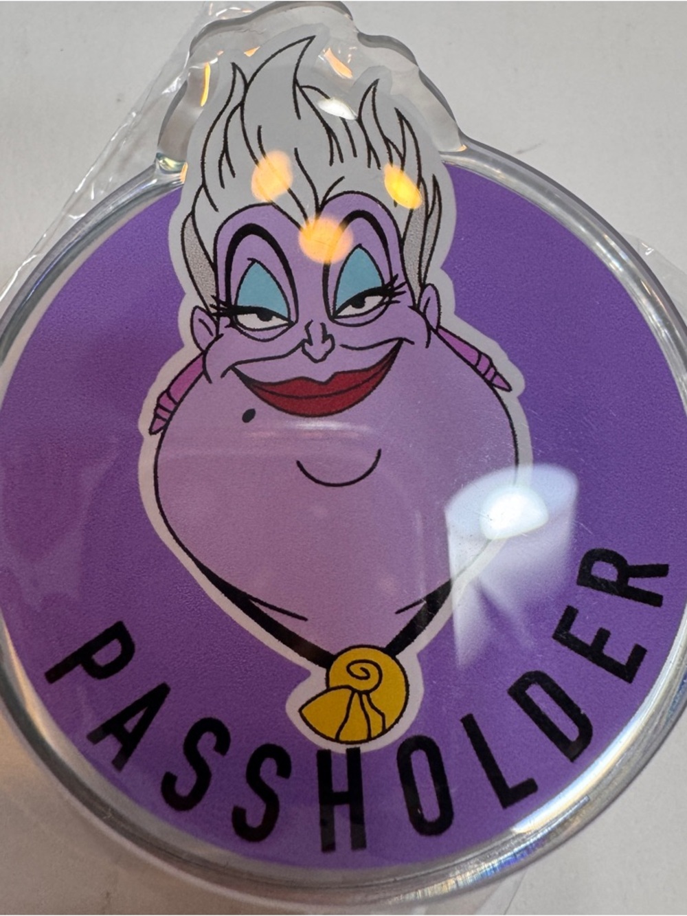 Handmade phone grip of Ursula the sea witch and “PASSHOLDER”